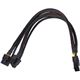 Phobya Y-Kabel 8Pin Buchse auf 2x 6+2Pin Stecker (VGA) - Schwarz