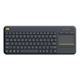 Logitech K400 Plus 2.4 GHz und USB Ungarisch schwarz (kabellos)